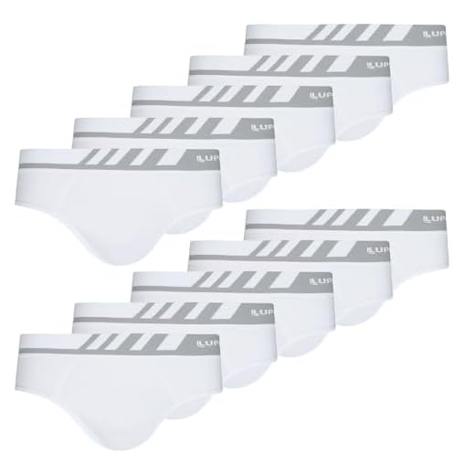 Kit 10 Cuecas Lupo Slip 691 Microfibra S/costura Original Nfe (BR, Alfa, M, Regular, Branco)