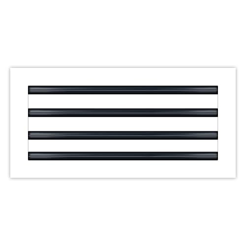Image of BUILDMART - 18x8 White Modern AC Vent Cover - Decorative Air Vent - Standard Linear Slot Diffuser - Register Grille for Ceiling, Walls & Floors - Texas Buildmart