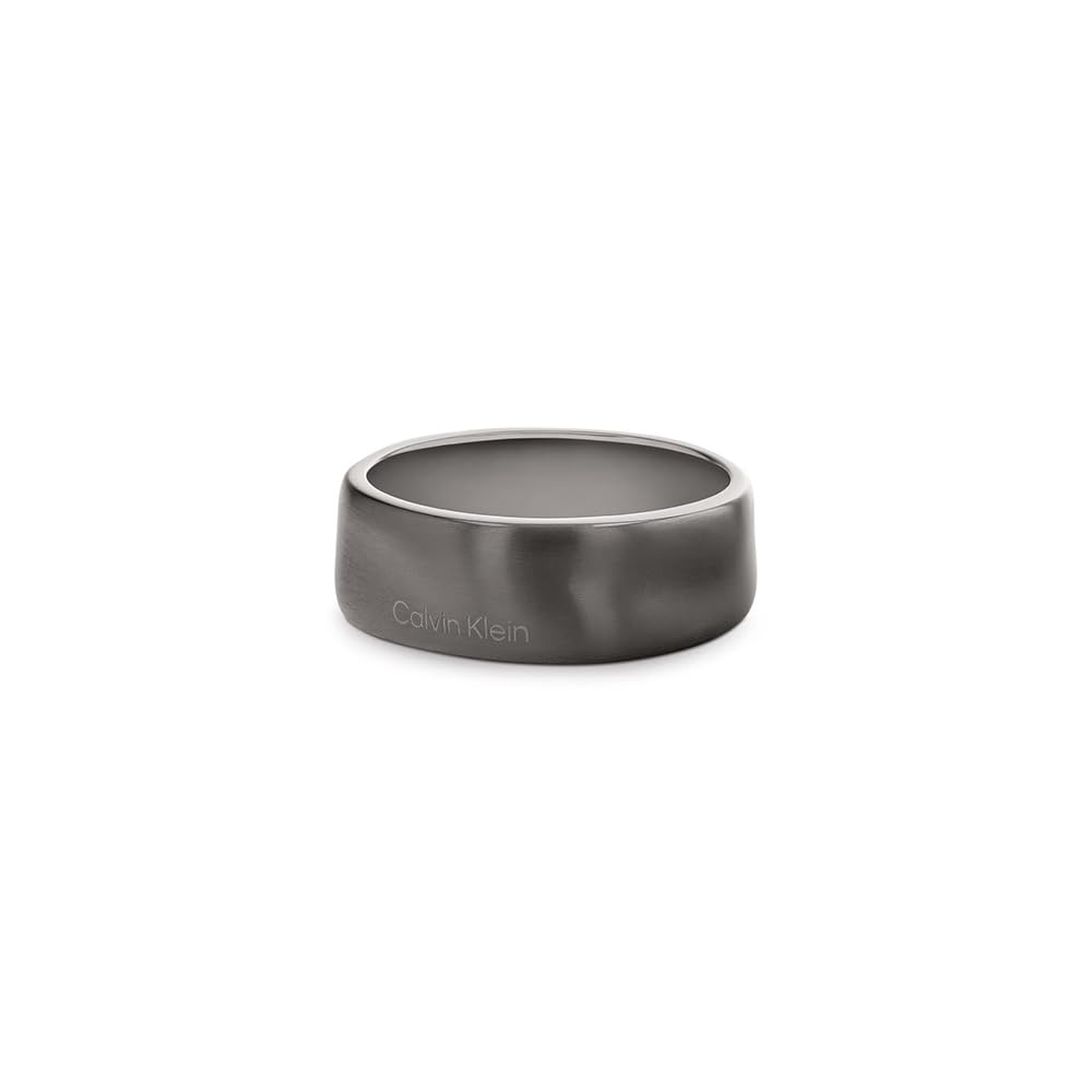 Calvin Klein Herrenring aus Edelstahl Kollektion CK METALLIC WAVES - Erhältlich in Silber oder GunMetal Version
