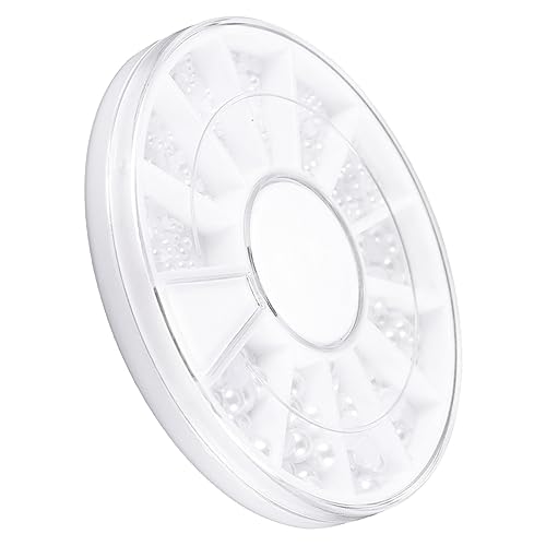 Outanaya Flat Back Pearl Cabochons Semi-Circular Pearl Gems 2mm/3mm Mixed Sizes for Nail Art