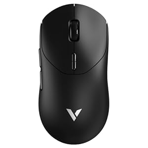 Rapoo VT2 Kabellose Gaming-Maus, 26K DPI Sensor, echte 8000Hz Abfragerate, 53g Ultraleicht, 750 Std. Akku, Nordic nRF54L15 MCU, 100 Millionen mechanische Schalter, 10 programmierbare Tasten, Schwarz