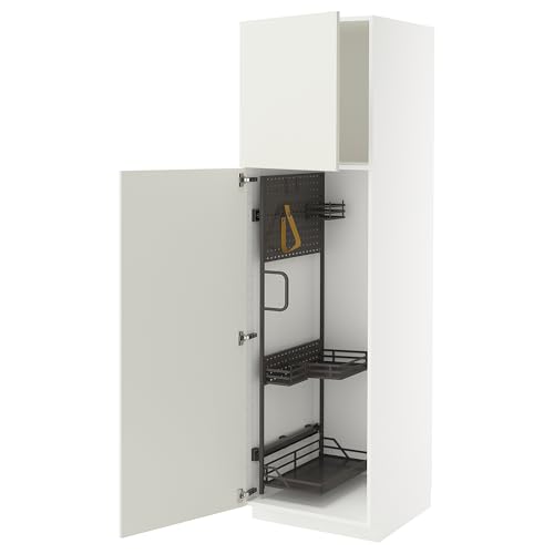 ProTuning HOMEMETOD Armario alto con interior de limpieza, blanco/Veddinge blanco, 60x60x200 cm