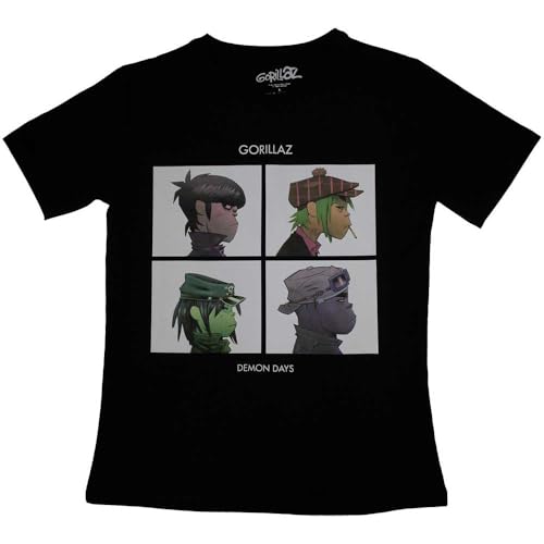 Gorillaz Demon Days Femme Skinny Fit T Shirt Size L