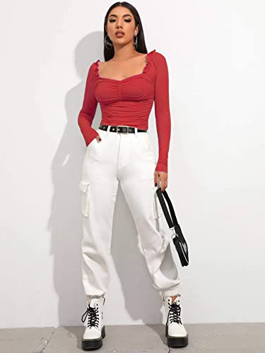 Image of Shasmi Women's Shirt | Sweat Heart Neck | Full Sleeve | Regular Fit | Elegant Design Stylish & Comfortable | All-Day Comfort | Perfect for Formal, Casual (Tank Top)