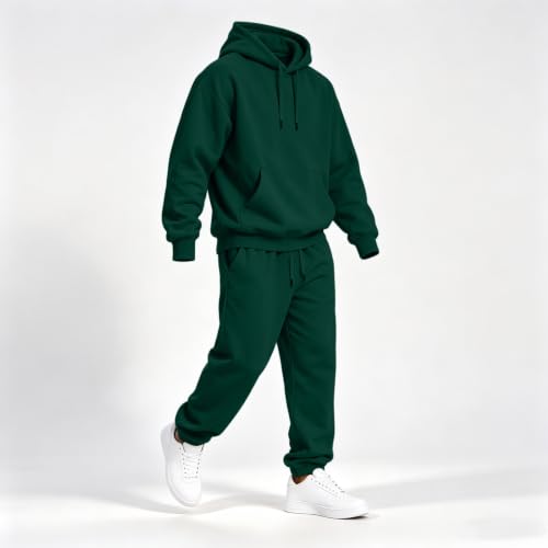 Elneeya Mens Sweatsuit Oversized Jogging Sets Fall Training Two Piece Set - image 4