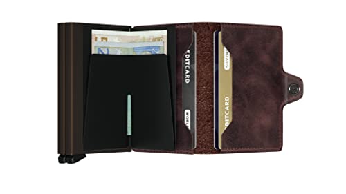 Secrid Twin Wallet, Vintage Chocolate, Genuine Leather with RFID Protecton, Holds up to 16 Cards3