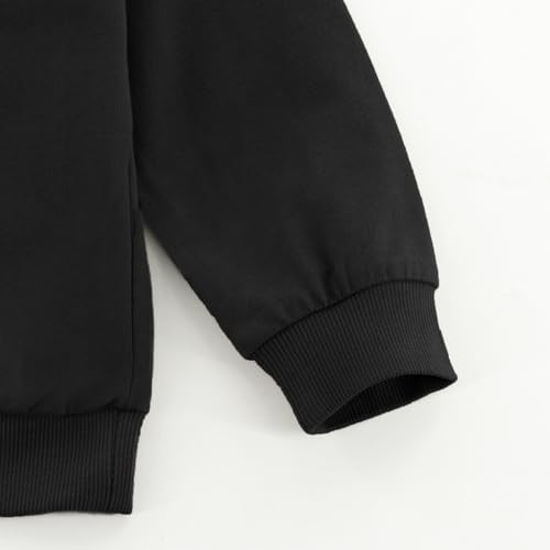 Image of Toddler Boys or Girls Fall Winter Outfits Long Sleeve Plain Crewneck Sweatshirt and Jogger Pants Set for 12 M- 13 Y