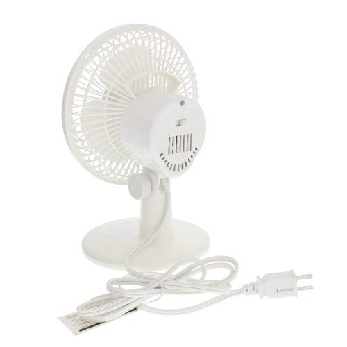 Comfort Zone Cz6d 6 Inch Quiet Portable Indoor 2 Speed Desk Fan