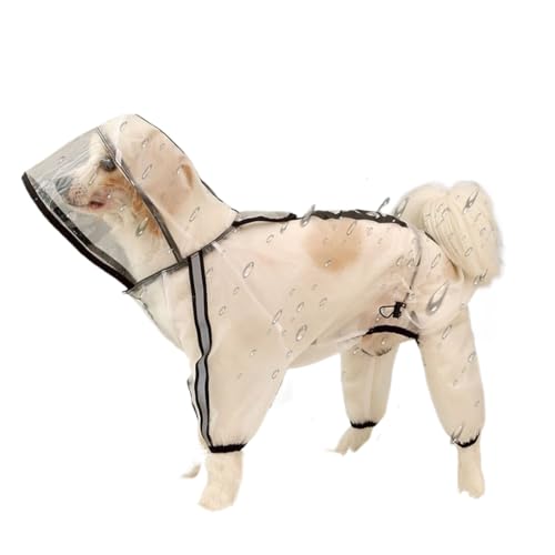 犬 レインコート 犬 カッパ リード穴あり 犬服 ペット 雨具 可愛い ペットレインコート フード付き 着脱簡単 梅雨対応 通気性 防雪 防水 防塵 汚れ防止 風よけ寒さ対策 耐久性 快適 軽量 携帯便利 散歩 中大型犬 XL
