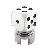 United Pacific 70616 Manual Transmission Shift Knob, Gearshift Knob, White Dice, 13/15/18 Speed, with Adapter