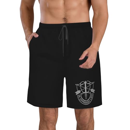 Us Special Forces Insignia Beach Shorts for Men and Women2