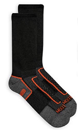 Fruit of the Loom Boys' 6-Pair Half Cushion Crew Socks (Medium, Black)2
