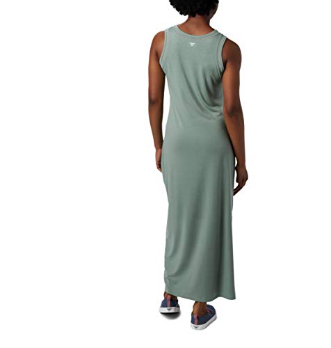 Columbia Vestido longo feminino de malha de água folgada, líquen claro, médio