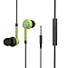 In Ear Wired Earphones, Tonicstar Stereo Bass Headphones with Mic(Green)