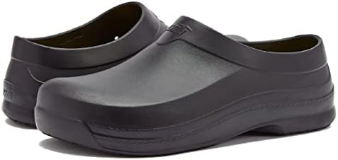 Avia Flame Men's Clogs, Slip Resistant Shoes for Men Food Service, Non Slip Restaurant and Chef Shoes Men Slip Resistant for Kitchen Work or Nursing - Black, 15 Medium