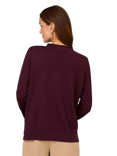 Image of Adrianna Papell Women's Mock Neck Step Hem Sweater