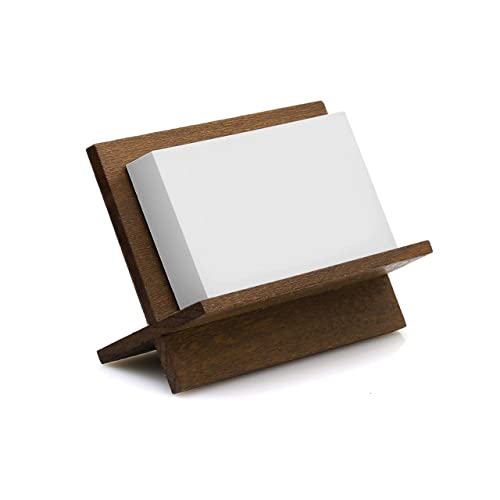 Holz Visitenkartenhalter - Braun Visitenkartenhalter für Schreibtisch - Holz Name Card Stand - Büro Visitenkartenhalter - Tisch Organizer - Visitenkarte Display Cover