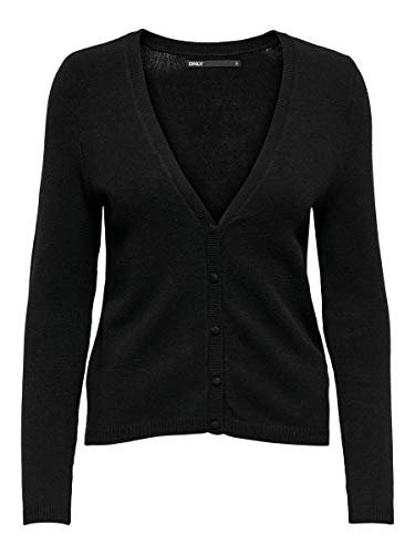 Preisvergleich Produktbild ONLY Female Strickjacke V-Ausschnitt SBlack