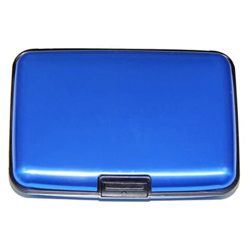 Jobar Aluminum Credit Card Holder Wallet, for Men Women Slim Light Weight RFID Blocking - BLUE