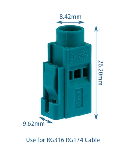 10 conectores Fakra Z hembra para cable coaxial miniatura 7