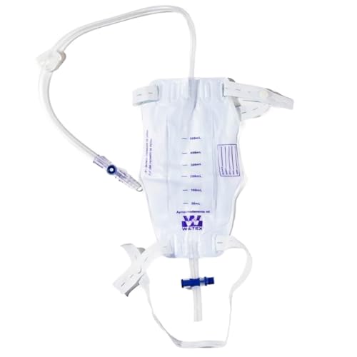 Bolsa Coletora de Urina Sistema Fechado de Perna 500ml Wiltex 5 unidades