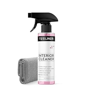 Tesla Seat Cleaner & Stain Remover – Biodegradable, Safe on Black & White Vegan Leather, Interior Cleaning Products for Seats, Dash, Console | Tesla Model 3 Y S X Car Accessories for 2025