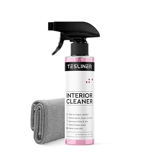 Tesla Seat Cleaner & Stain Remover – Biodegradable, Safe on Black & White Vegan Leather, Interior Cleaning Products for Seats, Dash, Console | Tesla Model 3 Y S X Car Accessories for 2025