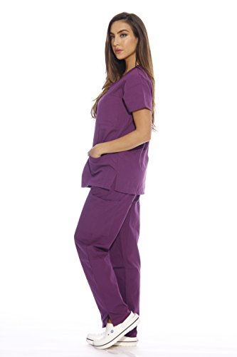 Just Love Women's Six Pocket Medical Scrubs Set (V-Neck with Cargo Pant)