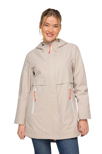 LAURASØN Mix Match Rain Jacket Grey Beige L 825124307-L