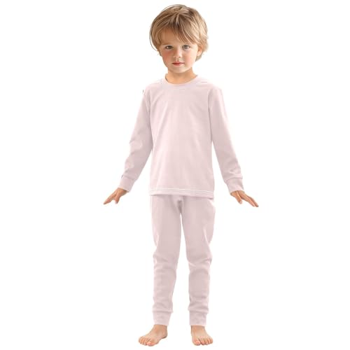 Misty Rose Long Sleeve Pajamas Set Sleepwear Jammies 2pcs Set Pjs Misty Rose