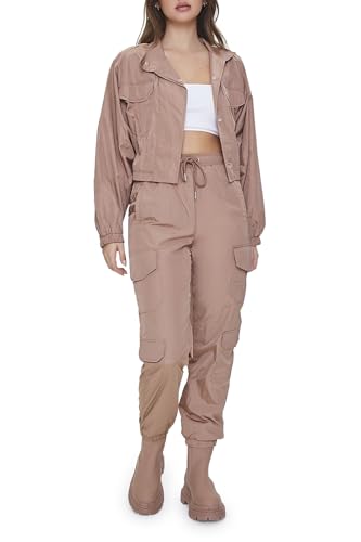 Forever 21 Women's Cropped Raglan-Sleeve Windbreaker4