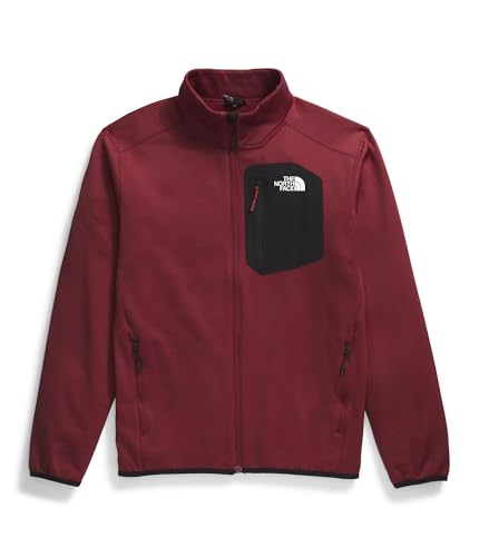 Image of THE NORTH FACE Men's Crest Full Zip Jacket | Water Repellent Fleece Coat, Double Layer Stand Collar & Zip Hand Pockets