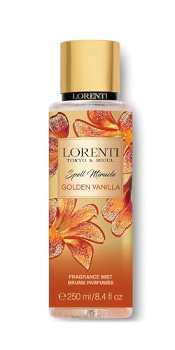 LORENTI TOKYO & SEOUL Body Mist Spray 250 ml Golden Vanilla | Spray perfumado – Body Splash | Body Mist Brume Parfumee