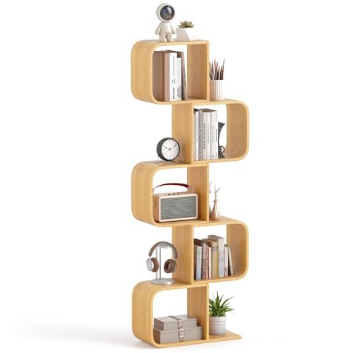 COSTWAY Libreria en Forma de S Estantería