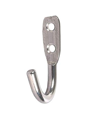 Image of iSTAR Stainless Steel Multi-Purpose J Type Hook Bathroom Hooks Cloth Hanger Wall Hook Door Robe Hooks for Hanging Keys,Clothes (Pack of 20)