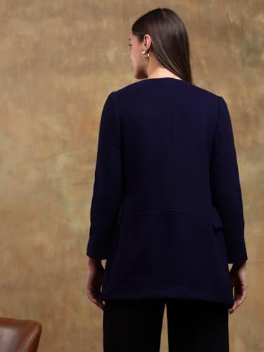 Image of KOTTY Womens Cotton Blend Standard Length Elegant Style Coat - Classic Style with Modern Detailing