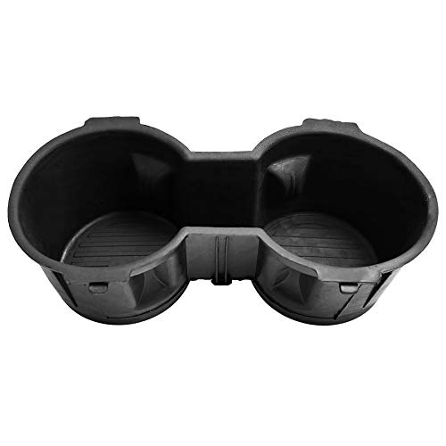 Cup Holder Insert Holds 2 Cups, Fits for Ford F-150 F-250 F-350 Super Duty 2016-2019 | OE Replacement FL3Z-1513562-AD, Front Center Console Floor Rubber Black