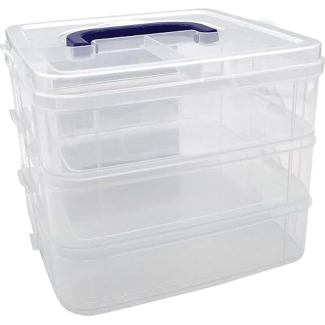 Teacher Created Resources Clear Stackable Storage Containers (TCR20449), 7L x 6.5W x 5.38H