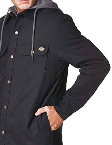 Dickies mens Fleece Hooded Duck Shirt Jacket With Hydroshield4