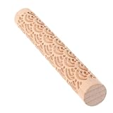Cabilock Strukturierter Holz textur Roller für Töpferarbeiten Langlebiger Sicherer Tonmuster stab Vielseitiger DIY handwerksroller für Clay skulpturen und Keramikgestaltung