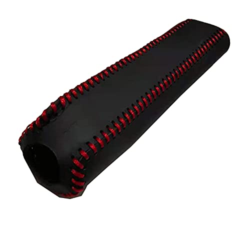 Black Car Accessories Handbrake Cover Genuine Leather Dedicated Side Brake Protective Cover Lever Protective Cover (Red Stitch) #TOP3