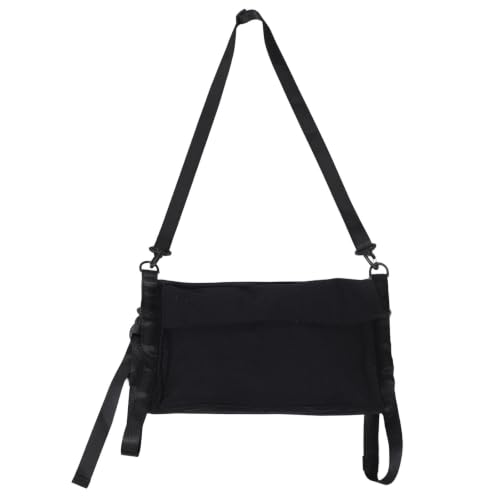 Bolsa de yoga con correa Toddmomy y bolsillo negro portamatarjetas de hombro