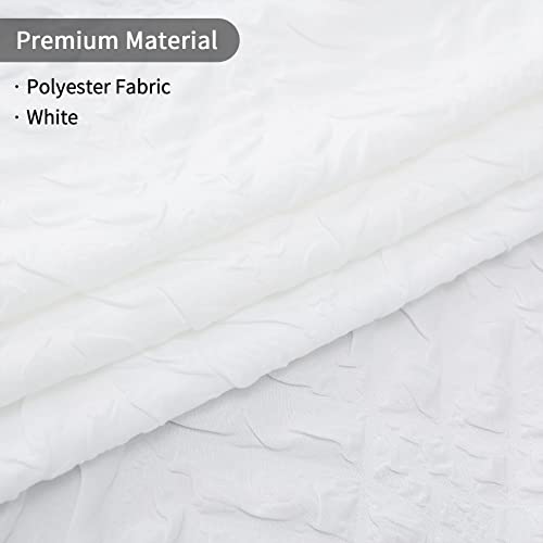Morneex Farmhouse Shower Curtain Liner Polyester 180 Gsm Fabric Shower Curtain Set 12 Hooks Include Washable And Waterproof Foam Design White （72 * 72Inches） #TOP5