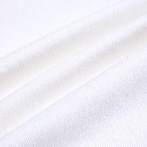 Akivide Women's Baggy White Floral Print Wide Leg Cropped Jeans Trendy Casual Loose Y2k Stretchy Boyfriend Denim Pants4