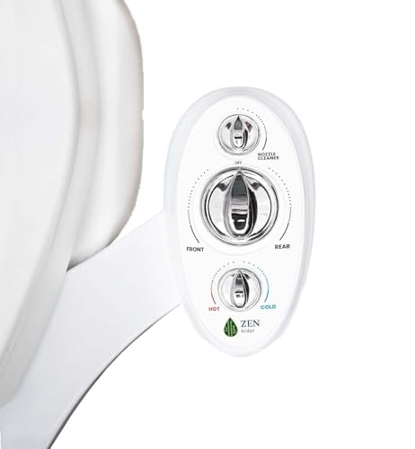 Product Image of the Zen Bidet Warm Hot and Cold Bidet Attachment- Dual Nozzle Warm Water Bidet Attachment for Toilet with Self-Cleaning Nozzles and Ceramic Valves - Easy to Install Bidet with Picture Instructions