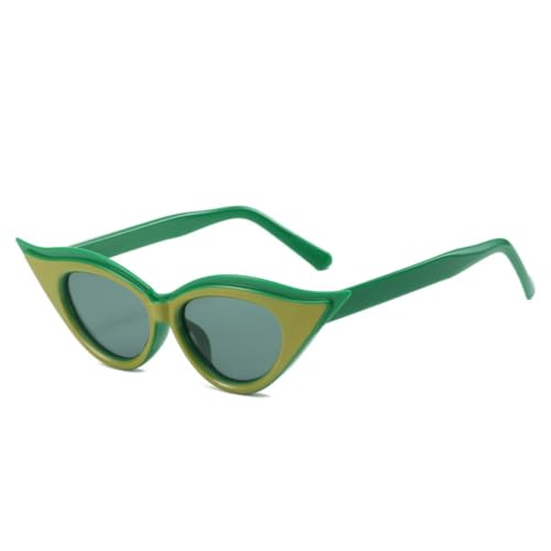 Lunettes de soleil œil de chat vintage pour femme avec petite monture noire et verres UV400
