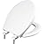 BEMIS 790TDGSL 000 Heavy Duty Closed Front Plastic Toilet Seat with Cover will Slow Close, Never Loosen & Reduce Call-backs, ROUND, Plastic, White