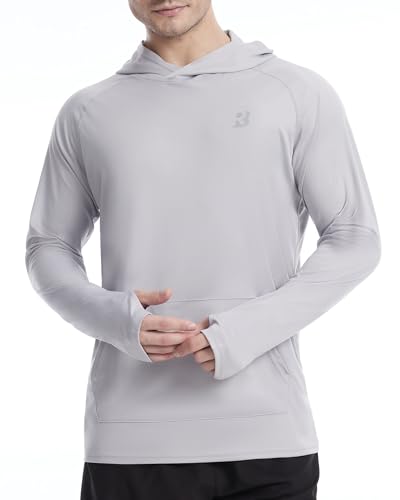 Roadbox Men's UPF 50+ Sun Hoodie Shirts, UV Protection Fishing Shirt with Pocket, Swim Hiking Rash Guard Long Sleeve Hoodies2