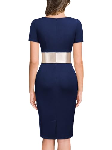 Miusol Women's Deep V Neck Wedding Guest Bodycon Elegant Bow Cocktail Party Mini Dress2