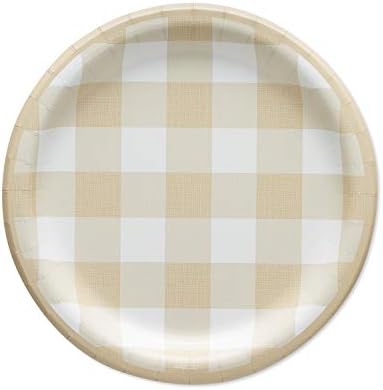 American Greetings Thanksgiving Party Supplies, Plaid Paper Dessert Plates (36-Count)